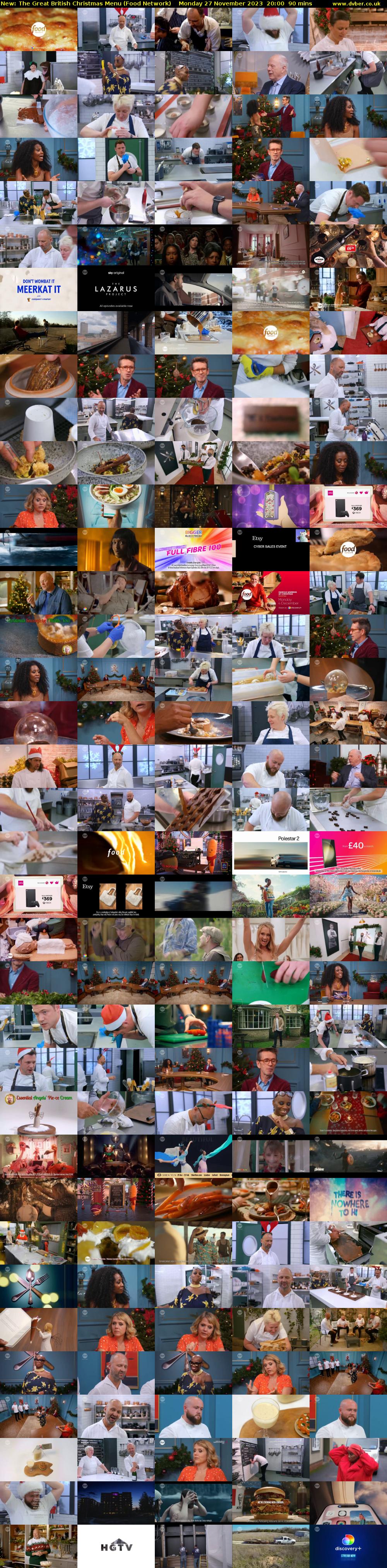 The Great British Christmas Menu (Food Network) Monday 27 November 2023 20:00 - 21:30