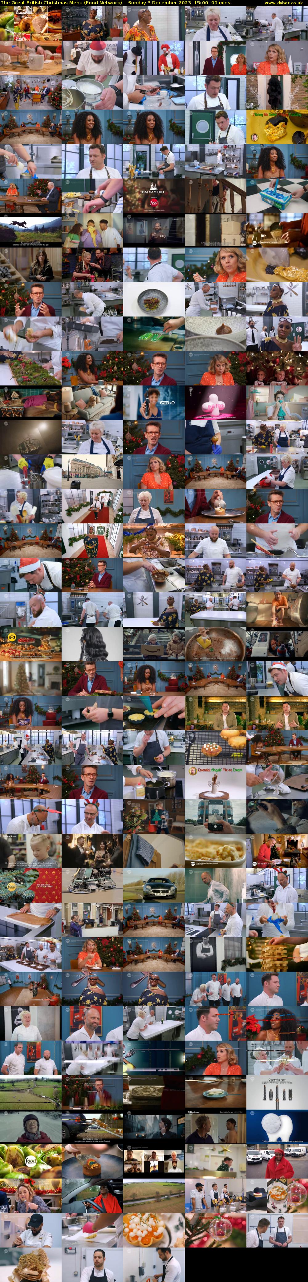 The Great British Christmas Menu (Food Network) Sunday 3 December 2023 15:00 - 16:30