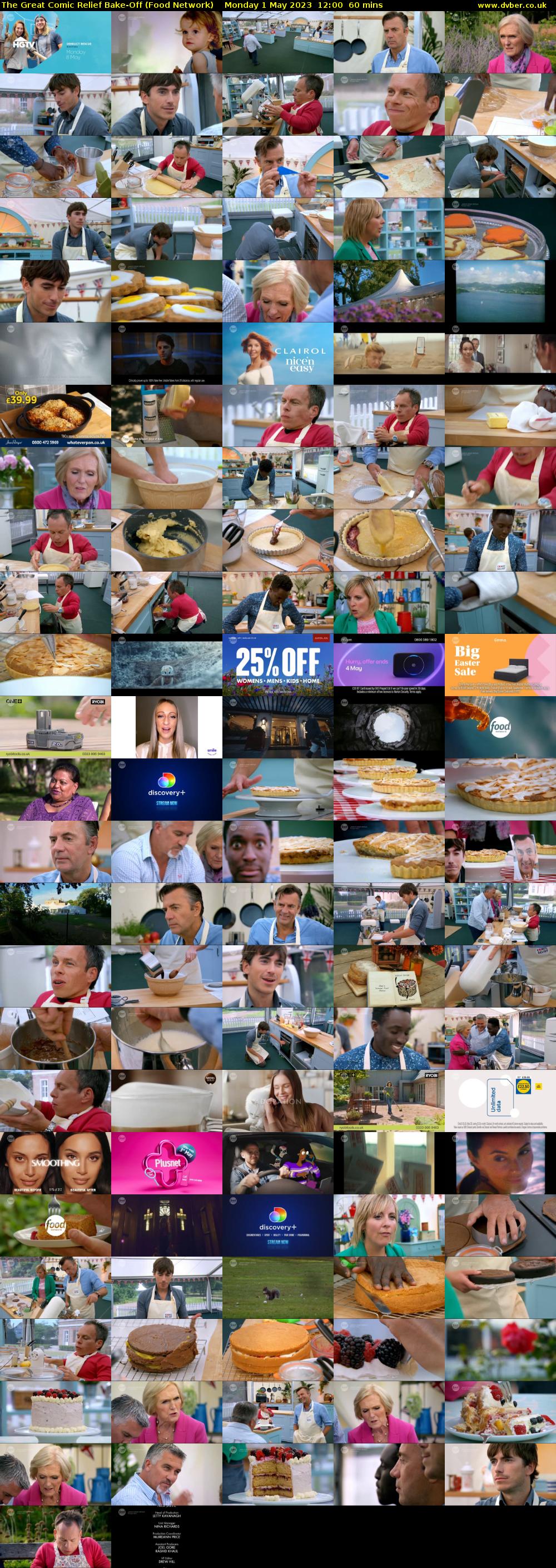 The Great Comic Relief Bake-Off (Food Network) Monday 1 May 2023 12:00 - 13:00