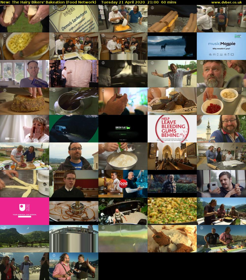 The Hairy Bikers' Bakeation (Food Network) Tuesday 21 April 2020 21:00 - 22:00