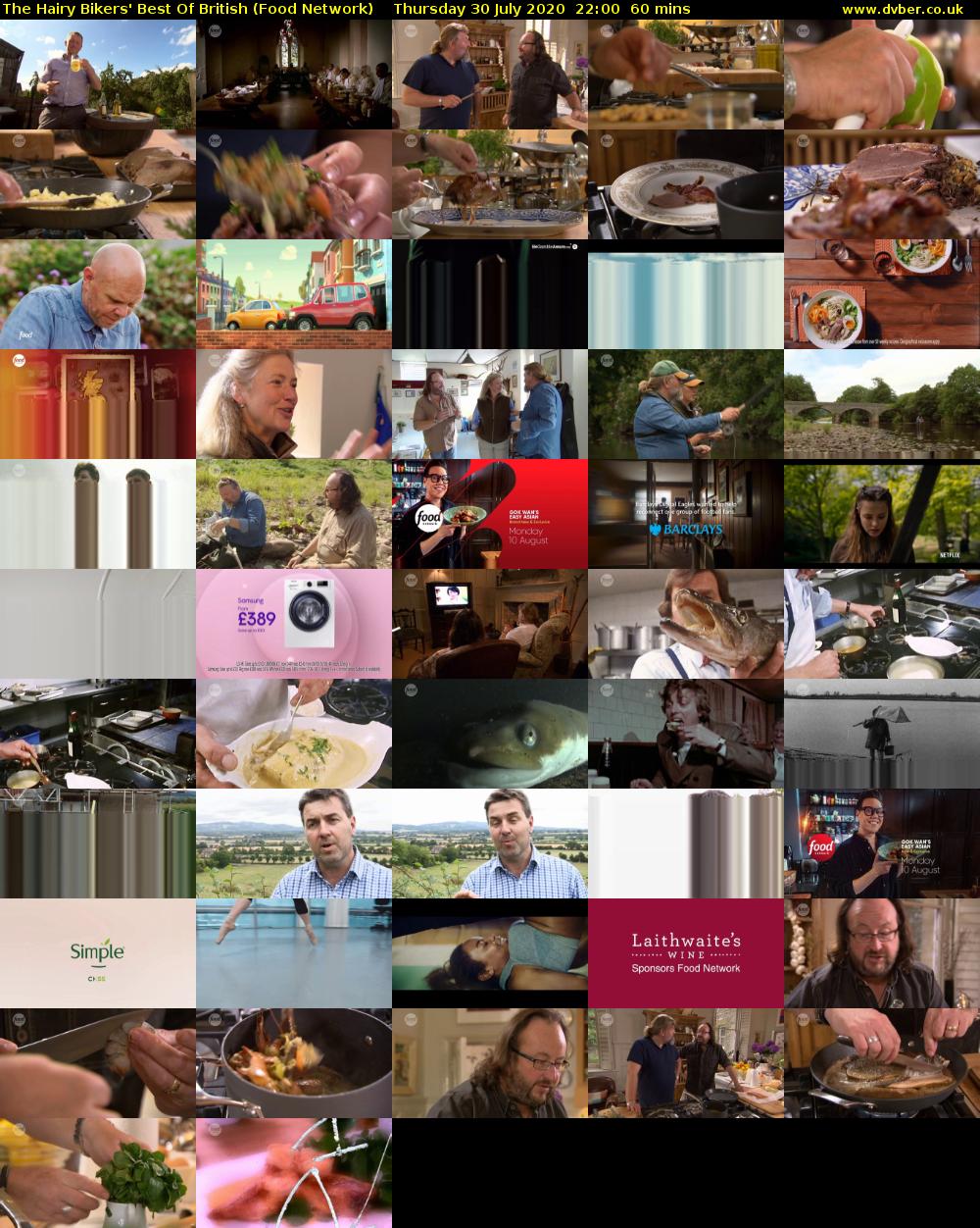 The Hairy Bikers' Best Of British (Food Network) Thursday 30 July 2020 22:00 - 23:00