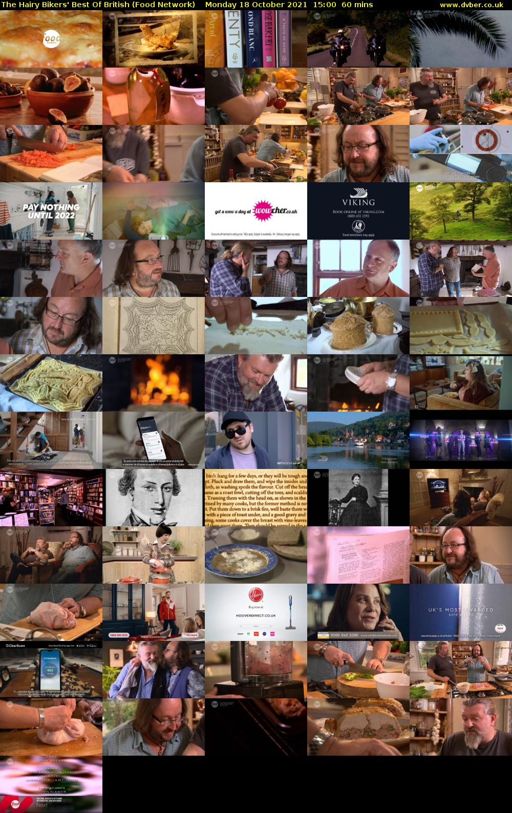 The Hairy Bikers' Best Of British (Food Network) Monday 18 October 2021 15:00 - 16:00