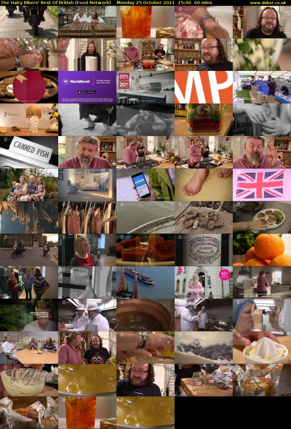 The Hairy Bikers' Best Of British (Food Network) Monday 25 October 2021 15:00 - 16:00