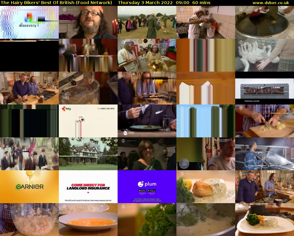 The Hairy Bikers' Best Of British (Food Network) Thursday 3 March 2022 09:00 - 10:00