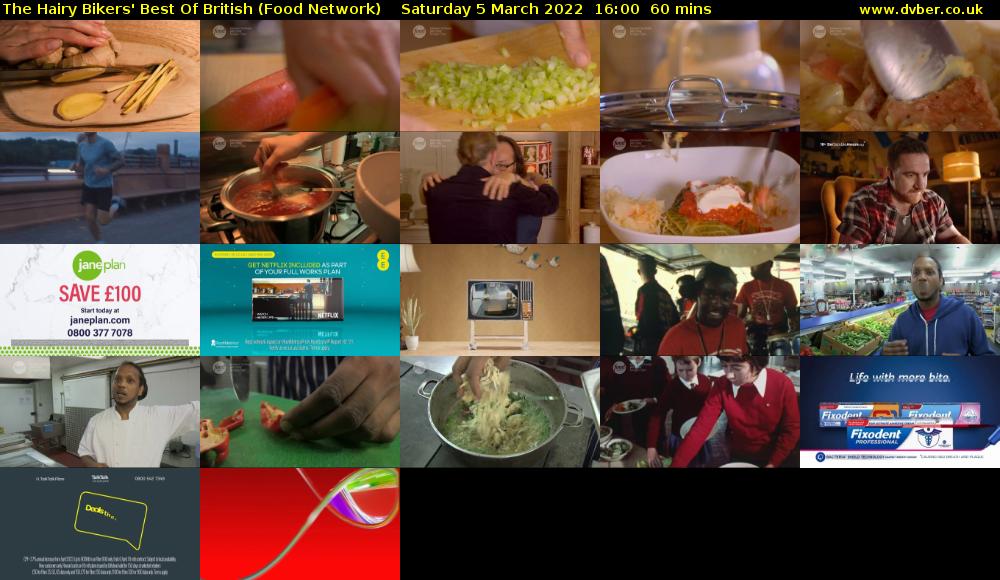 The Hairy Bikers' Best Of British (Food Network) Saturday 5 March 2022 16:00 - 17:00