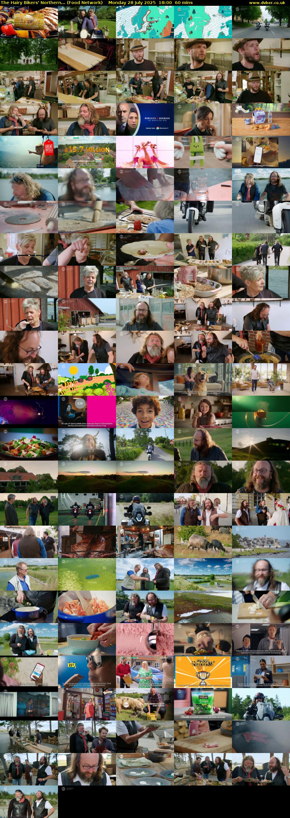 The Hairy Bikers' Northern... (Food Network) Monday 28 July 2025 18:00 - 19:00