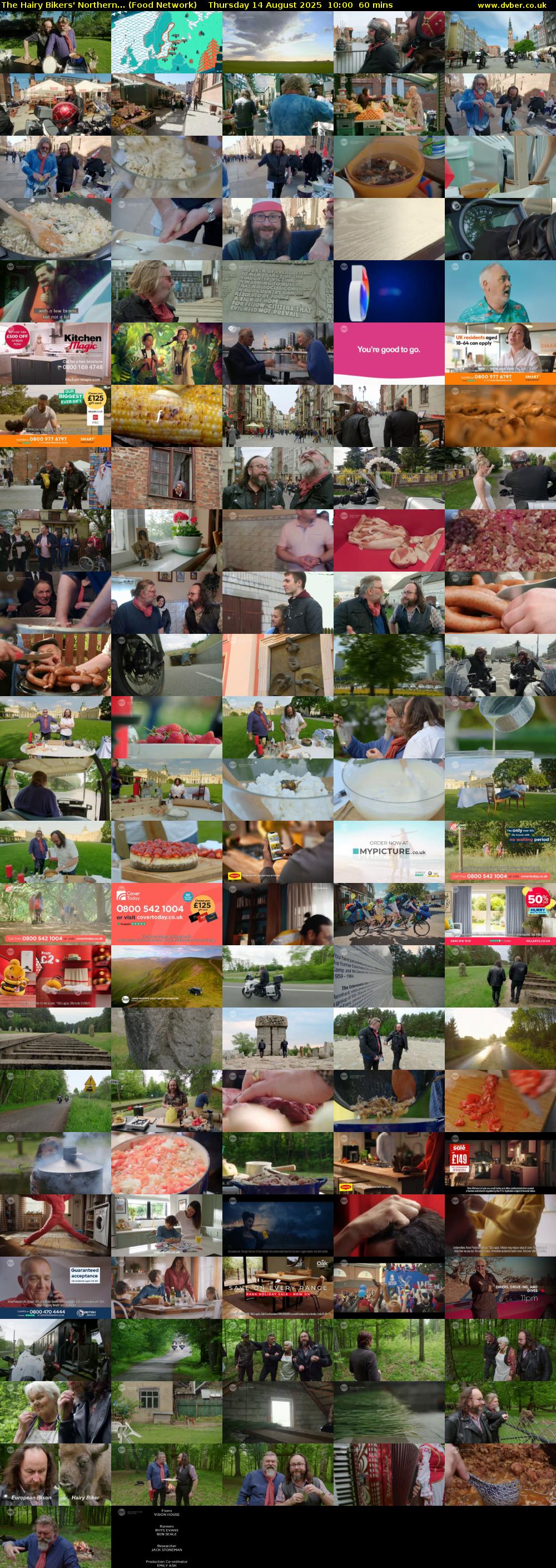 The Hairy Bikers' Northern... (Food Network) Thursday 14 August 2025 10:00 - 11:00