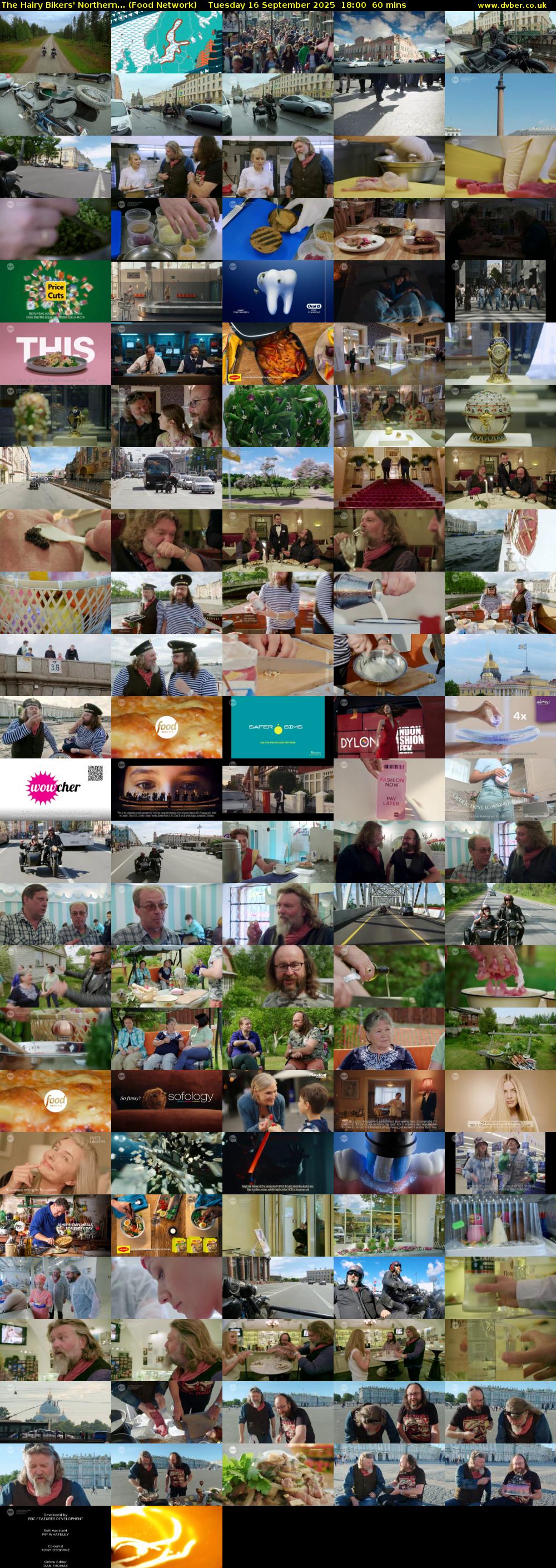 The Hairy Bikers' Northern... (Food Network) Tuesday 16 September 2025 18:00 - 19:00