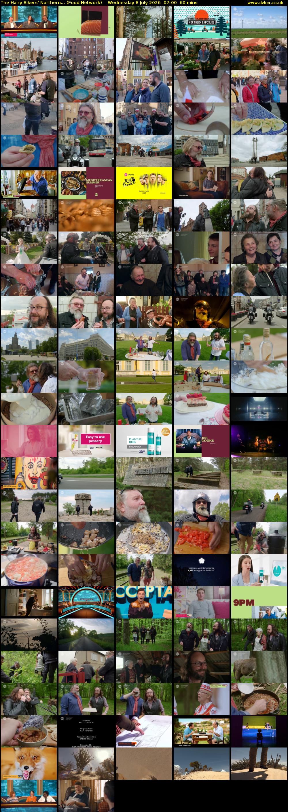 The Hairy Bikers' Northern... (Food Network) Wednesday 8 July 2026 07:00 - 08:00