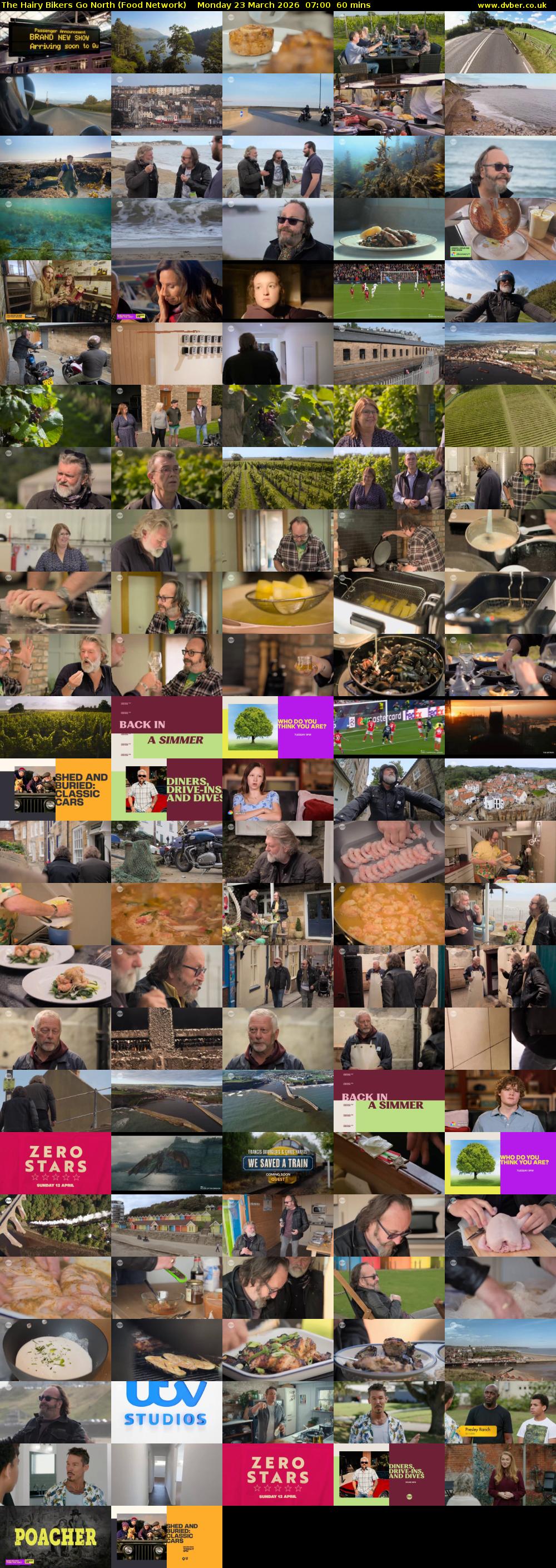 The Hairy Bikers Go North (Food Network) Monday 23 March 2026 07:00 - 08:00