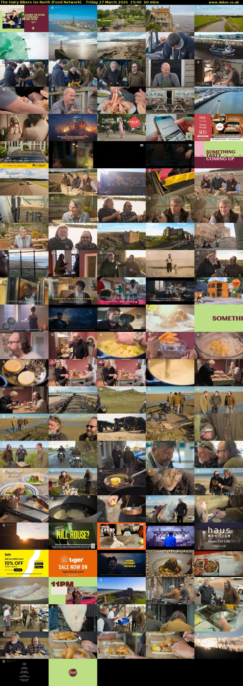 The Hairy Bikers Go North (Food Network) Friday 27 March 2026 15:00 - 16:00