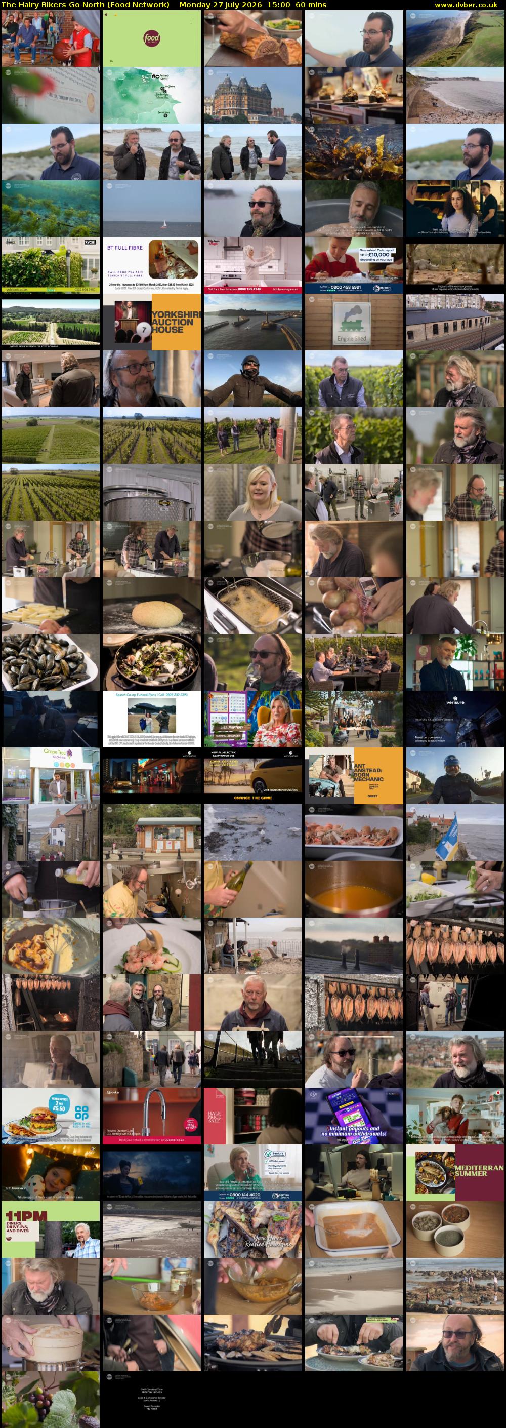 The Hairy Bikers Go North (Food Network) Monday 27 July 2026 15:00 - 16:00