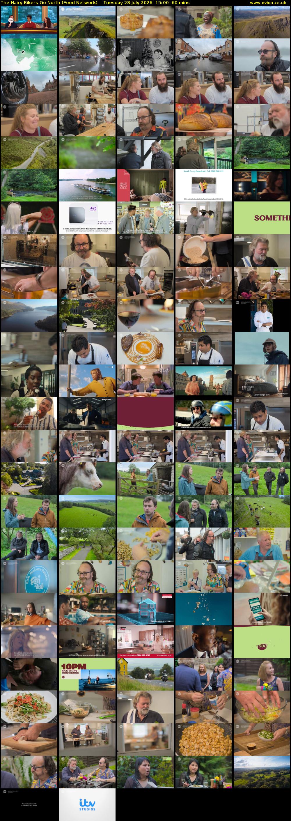 The Hairy Bikers Go North (Food Network) Tuesday 28 July 2026 15:00 - 16:00