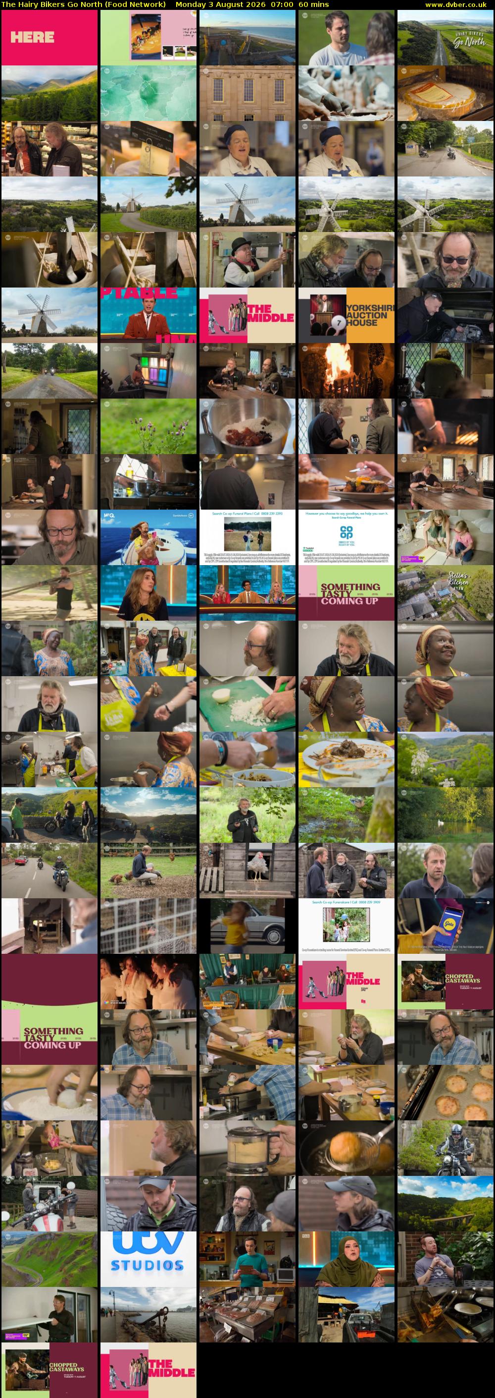 The Hairy Bikers Go North (Food Network) Monday 3 August 2026 07:00 - 08:00