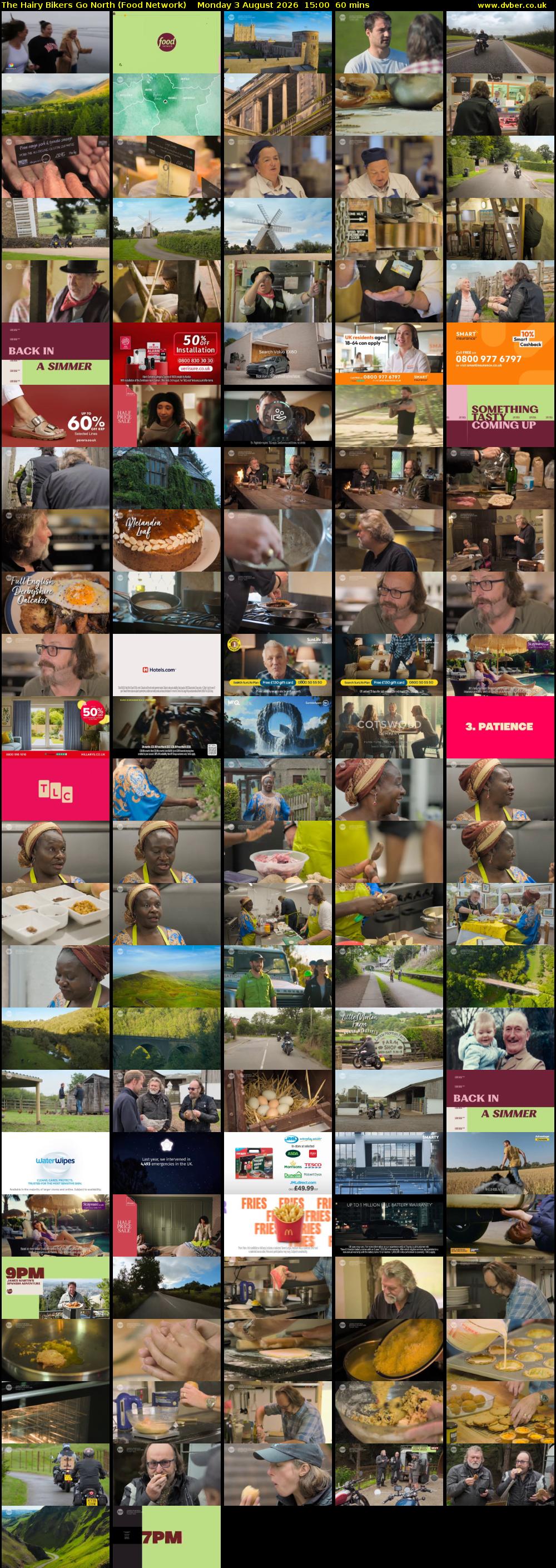 The Hairy Bikers Go North (Food Network) Monday 3 August 2026 15:00 - 16:00