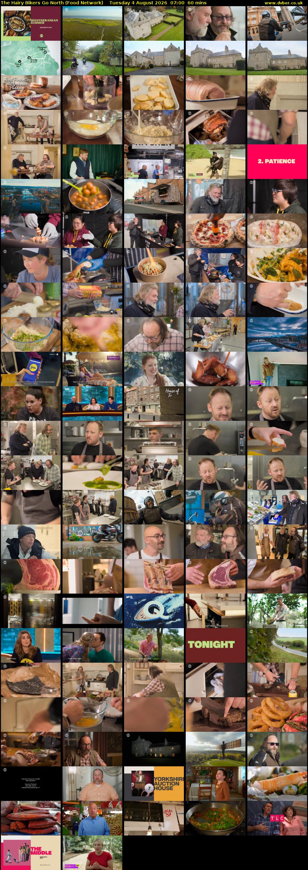 The Hairy Bikers Go North (Food Network) Tuesday 4 August 2026 07:00 - 08:00