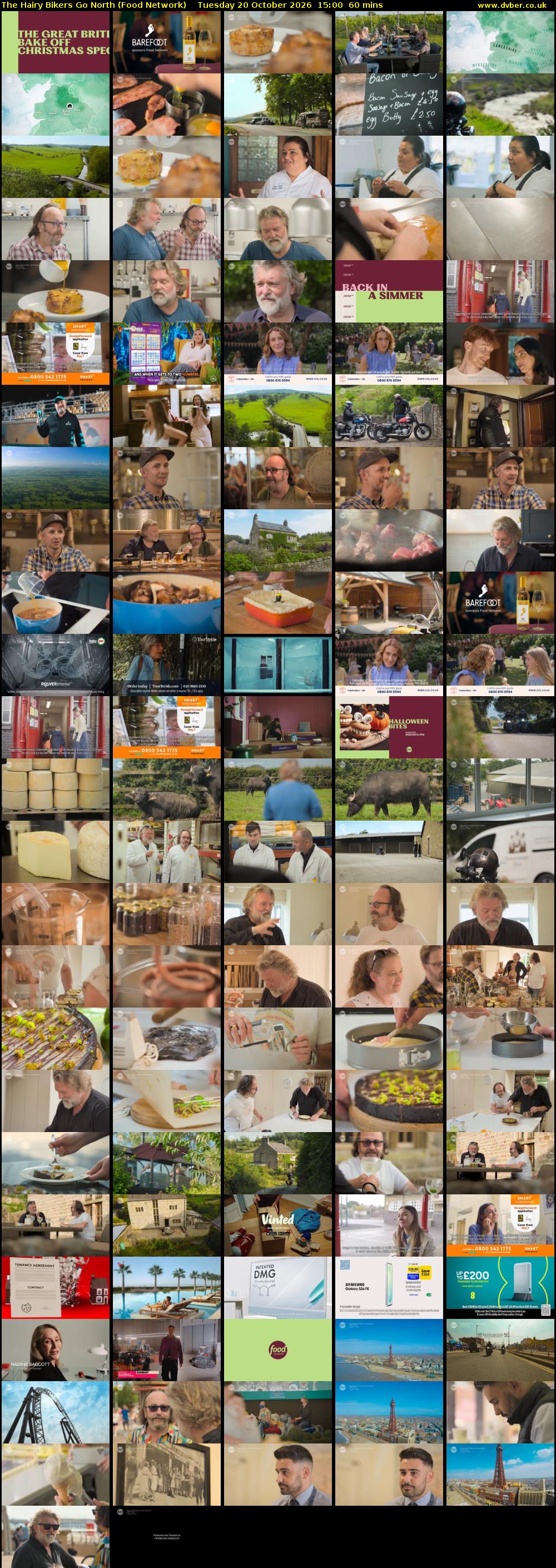 The Hairy Bikers Go North (Food Network) Tuesday 20 October 2026 15:00 - 16:00