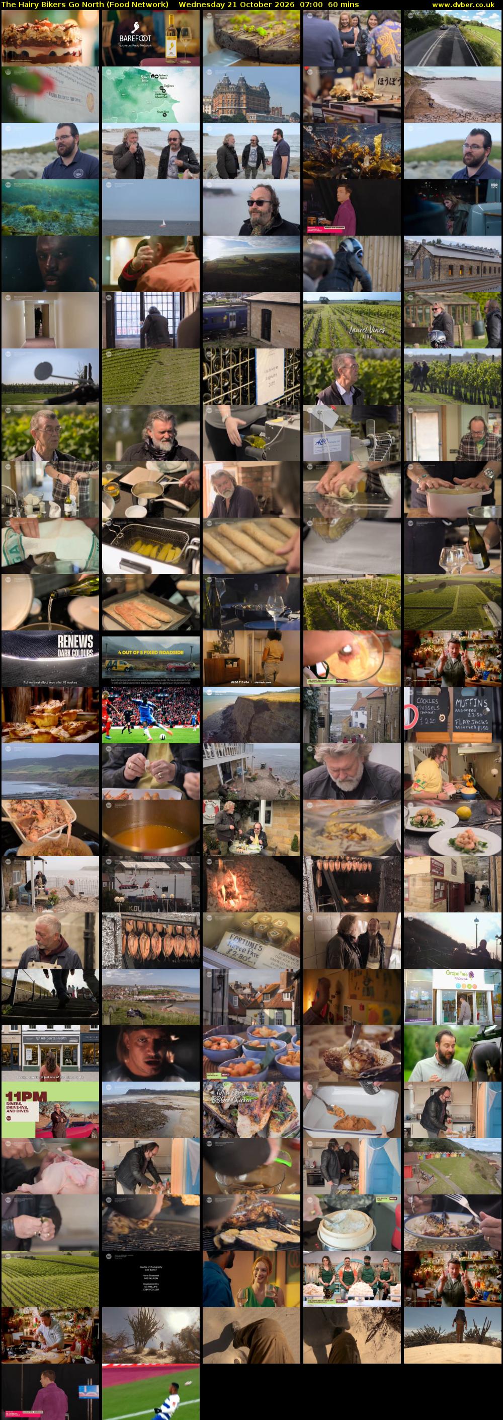 The Hairy Bikers Go North (Food Network) Wednesday 21 October 2026 07:00 - 08:00