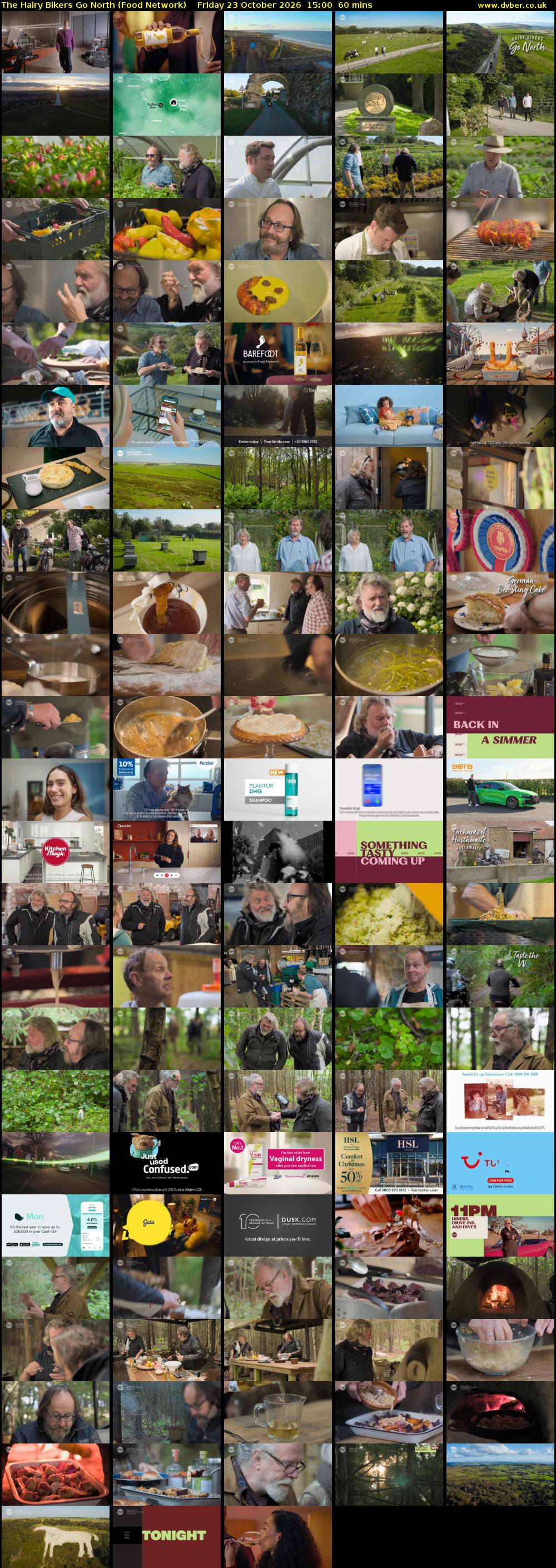 The Hairy Bikers Go North (Food Network) Friday 23 October 2026 15:00 - 16:00