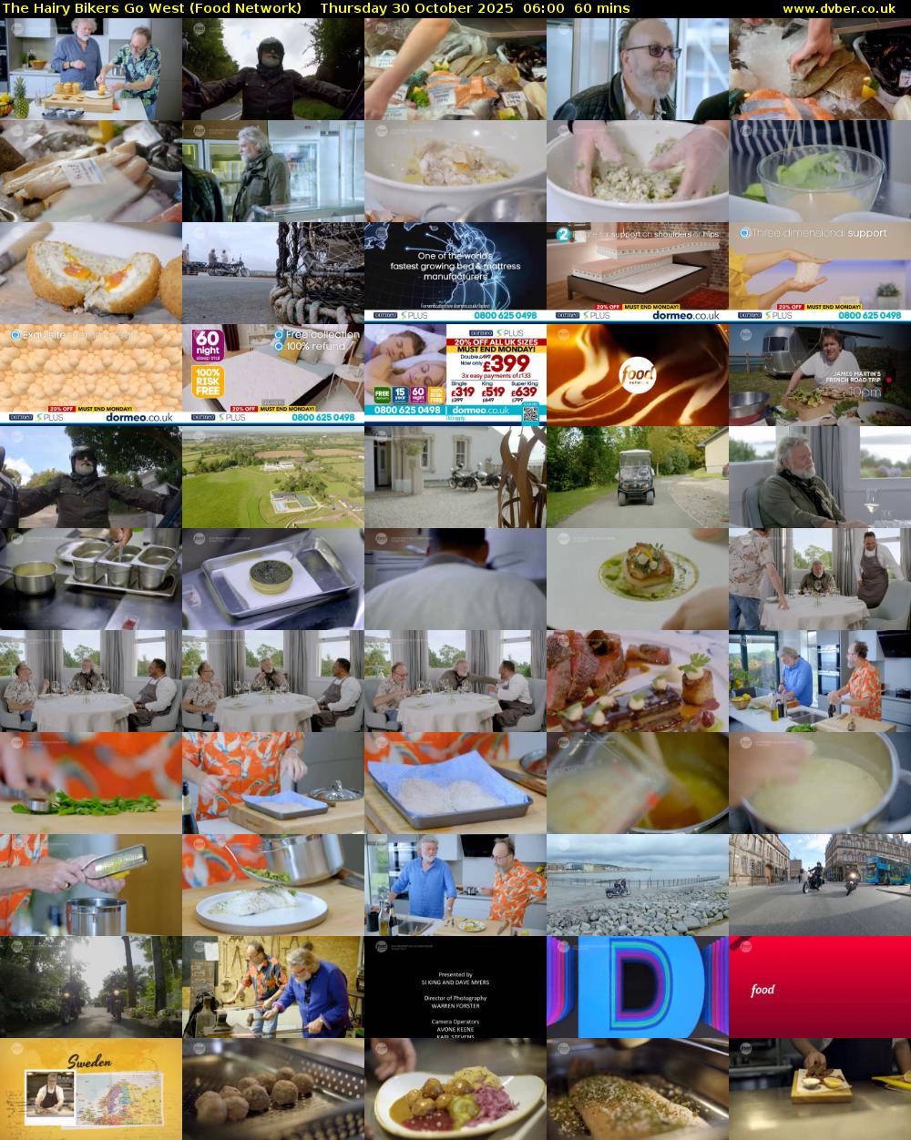 The Hairy Bikers Go West (Food Network) Thursday 30 October 2025 06:00 - 07:00