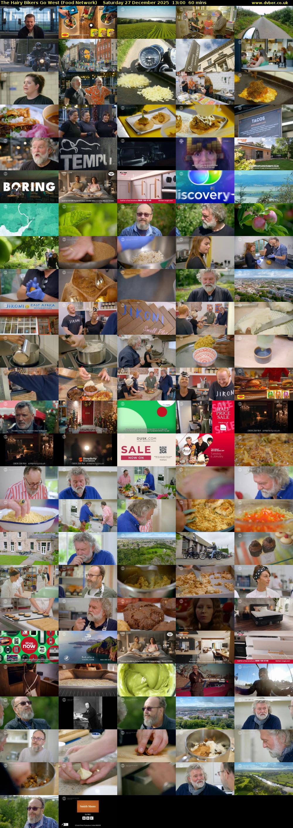 The Hairy Bikers Go West (Food Network) Saturday 27 December 2025 13:00 - 14:00