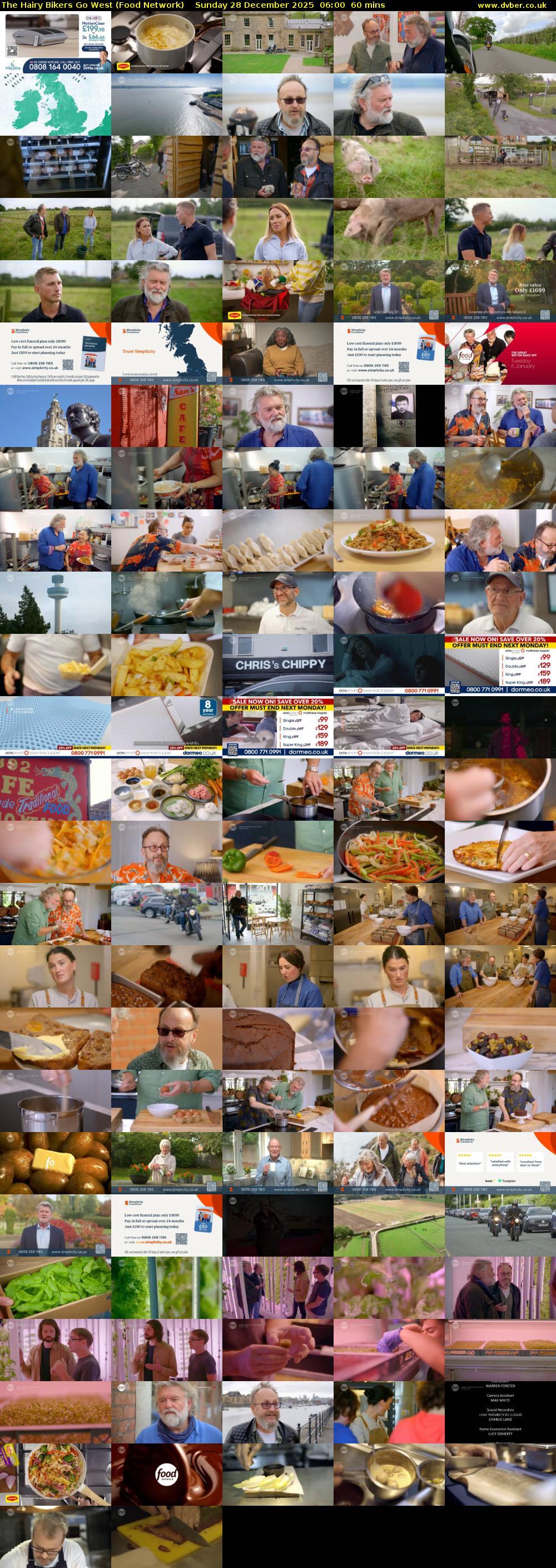 The Hairy Bikers Go West (Food Network) Sunday 28 December 2025 06:00 - 07:00