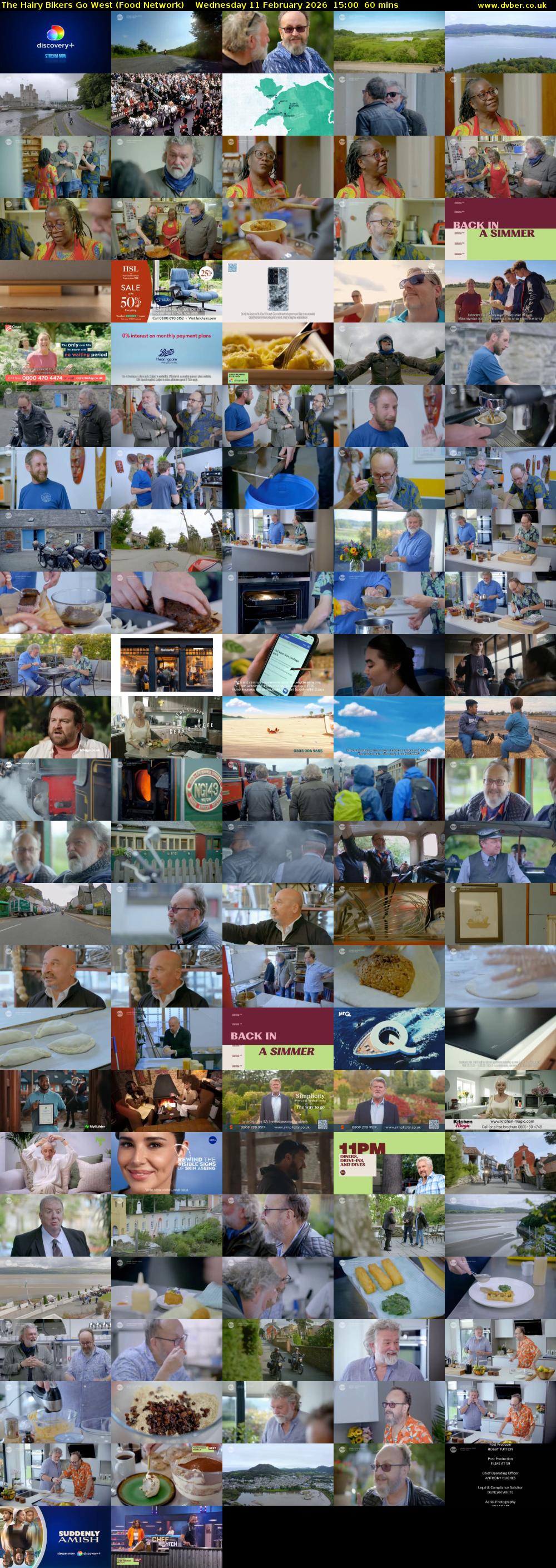 The Hairy Bikers Go West (Food Network) Wednesday 11 February 2026 15:00 - 16:00