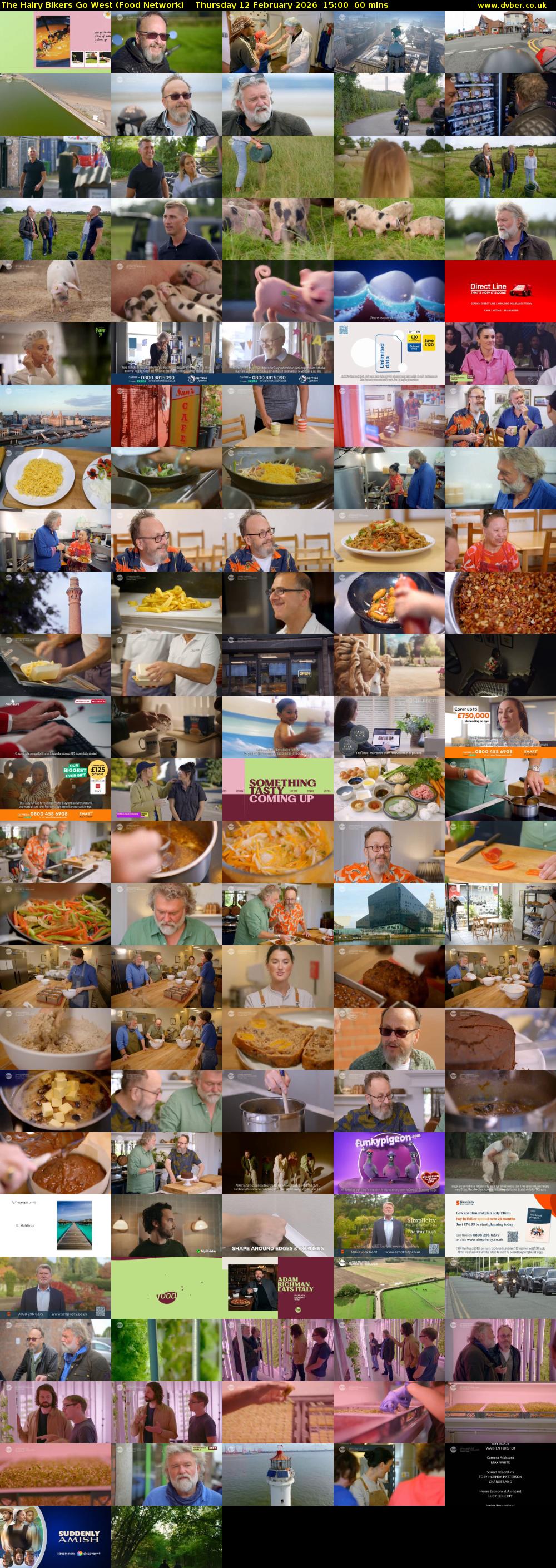 The Hairy Bikers Go West (Food Network) Thursday 12 February 2026 15:00 - 16:00