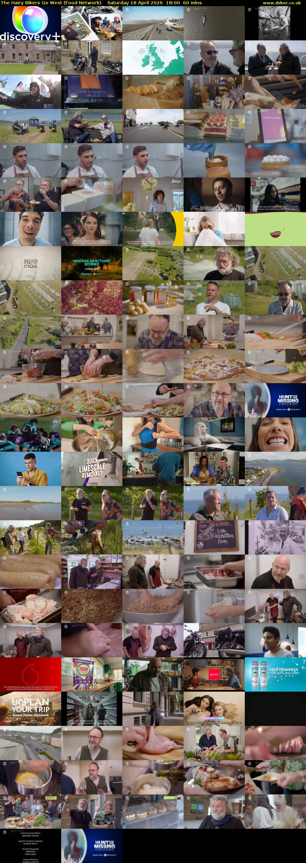 The Hairy Bikers Go West (Food Network) Saturday 18 April 2026 18:00 - 19:00