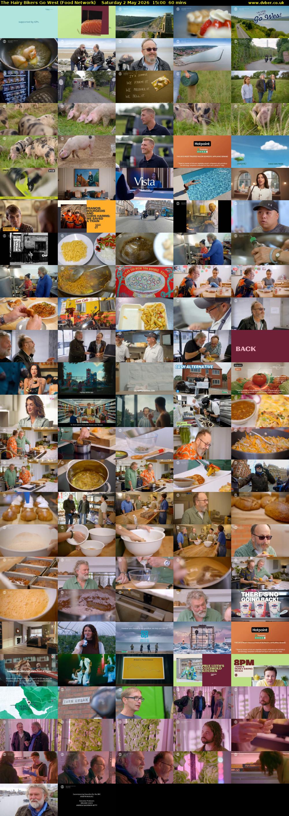 The Hairy Bikers Go West (Food Network) Saturday 2 May 2026 15:00 - 16:00