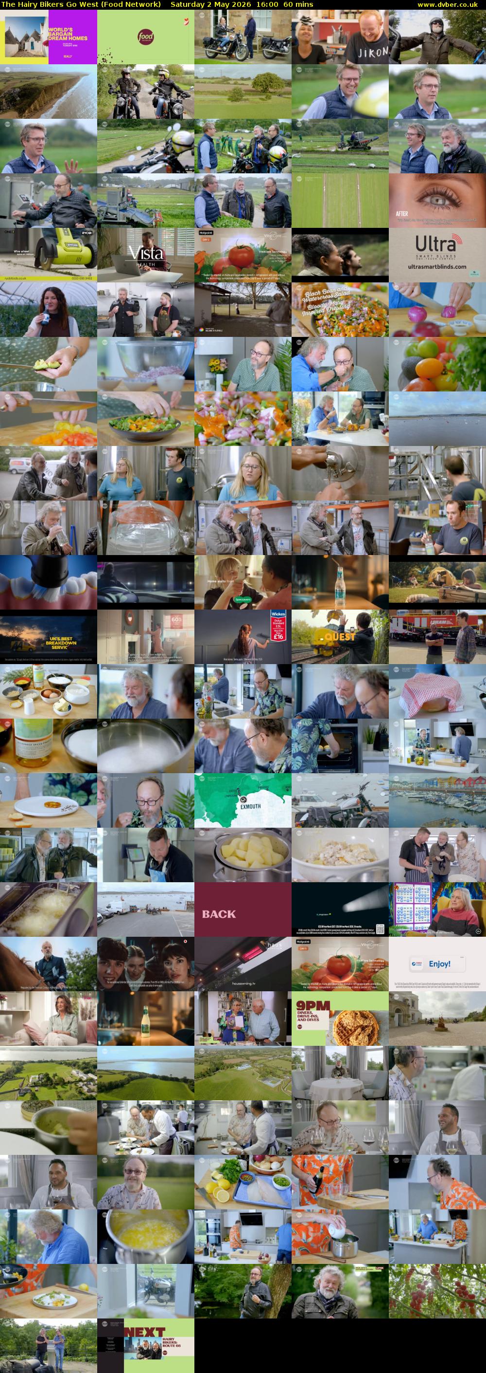 The Hairy Bikers Go West (Food Network) Saturday 2 May 2026 16:00 - 17:00