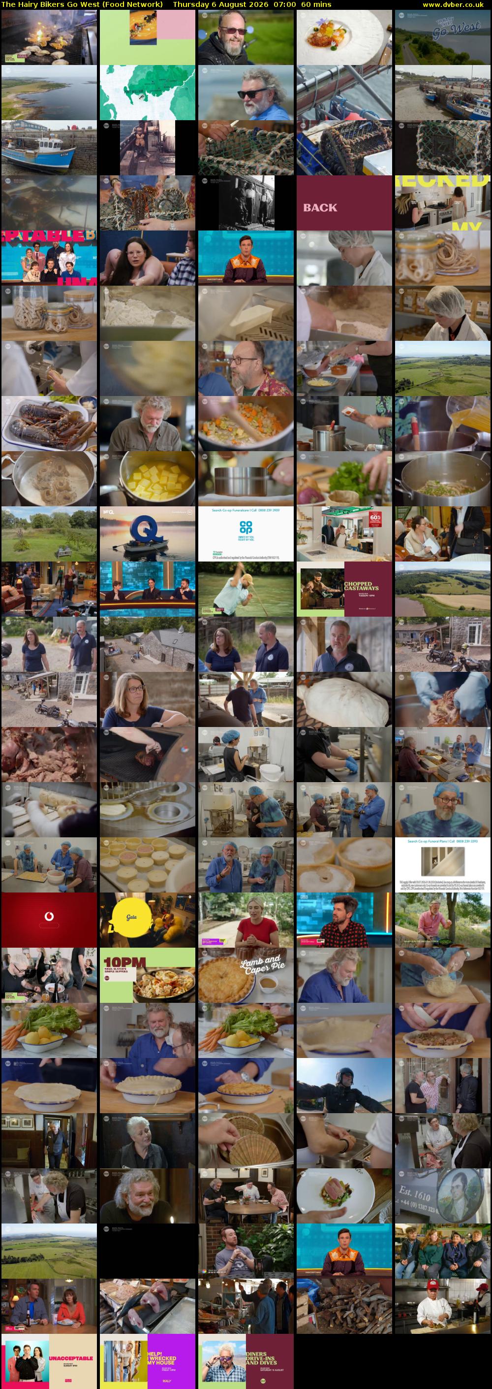 The Hairy Bikers Go West (Food Network) Thursday 6 August 2026 07:00 - 08:00