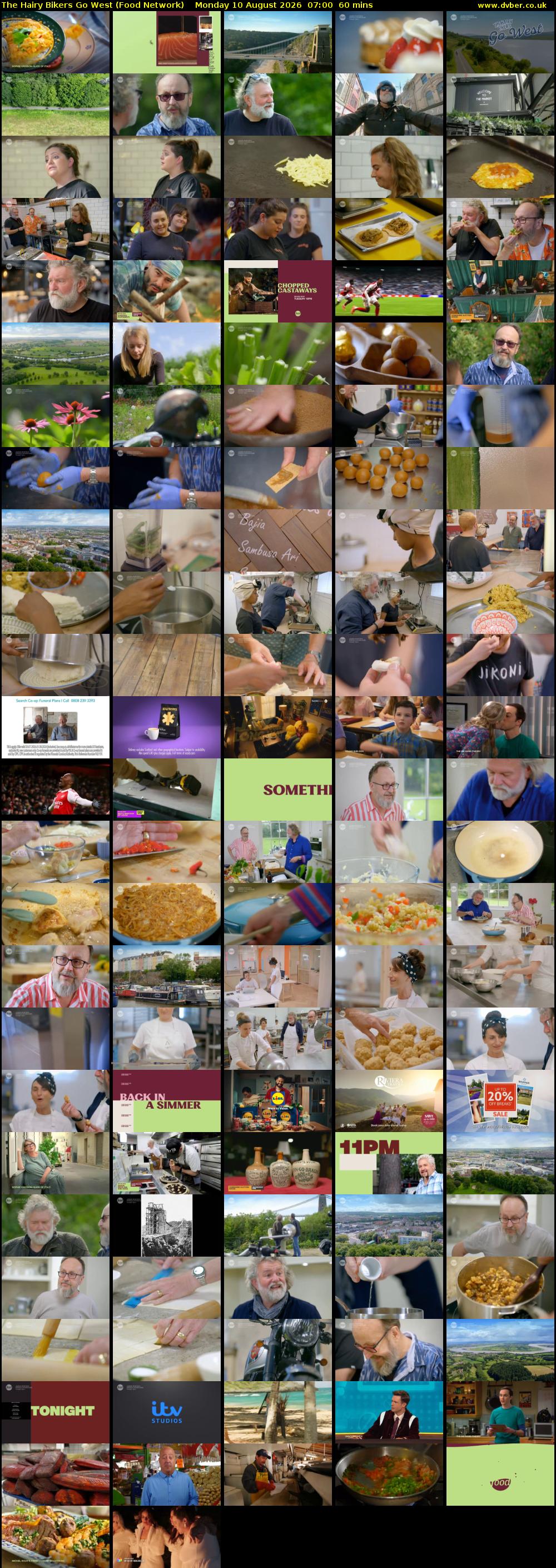 The Hairy Bikers Go West (Food Network) Monday 10 August 2026 07:00 - 08:00
