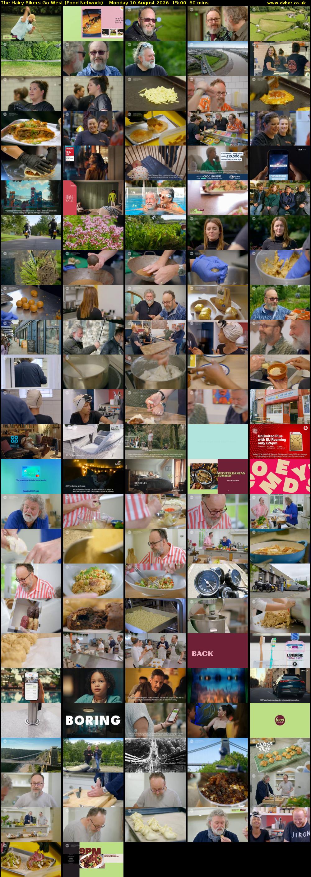 The Hairy Bikers Go West (Food Network) Monday 10 August 2026 15:00 - 16:00