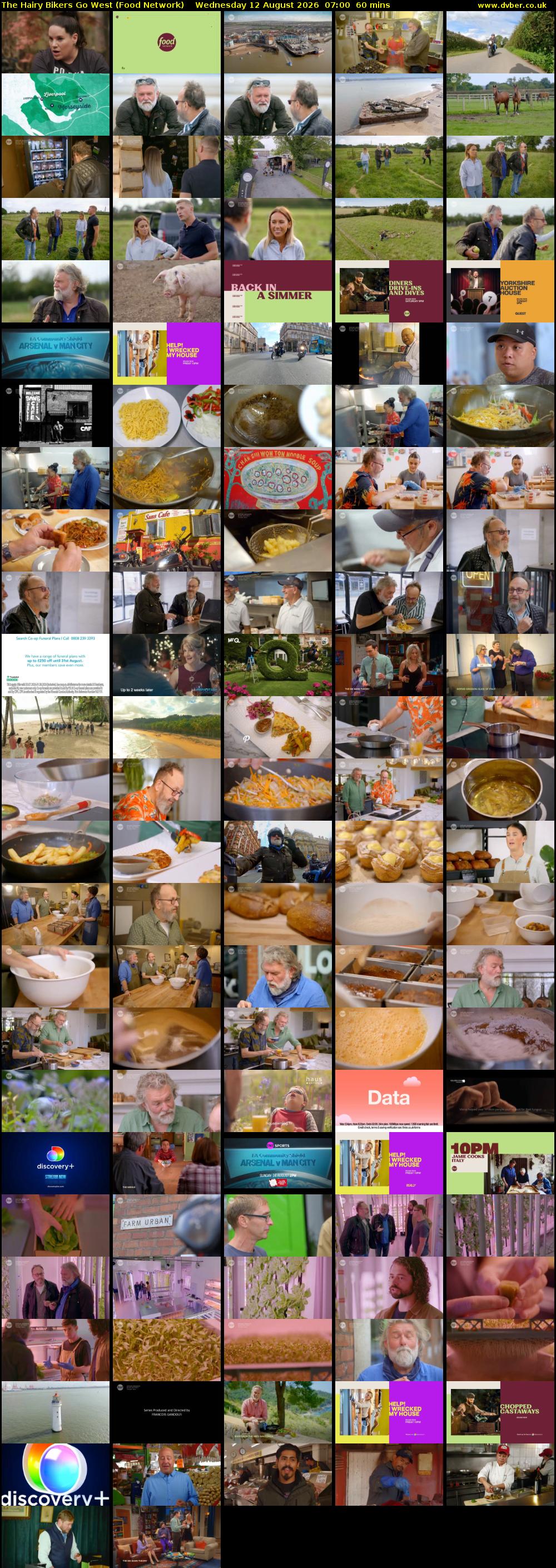 The Hairy Bikers Go West (Food Network) Wednesday 12 August 2026 07:00 - 08:00