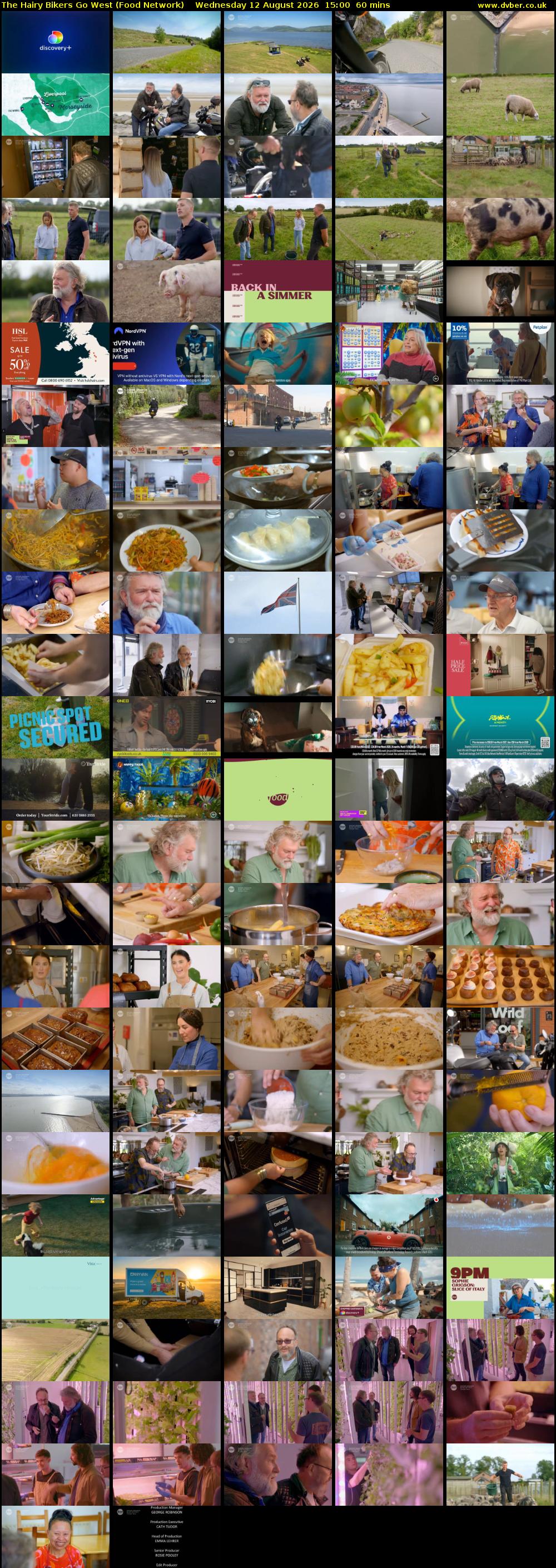 The Hairy Bikers Go West (Food Network) Wednesday 12 August 2026 15:00 - 16:00