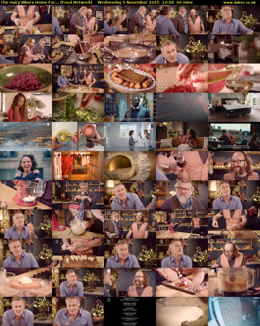 The Hairy Bikers Home For... (Food Network) Wednesday 5 November 2025 22:00 - 23:00