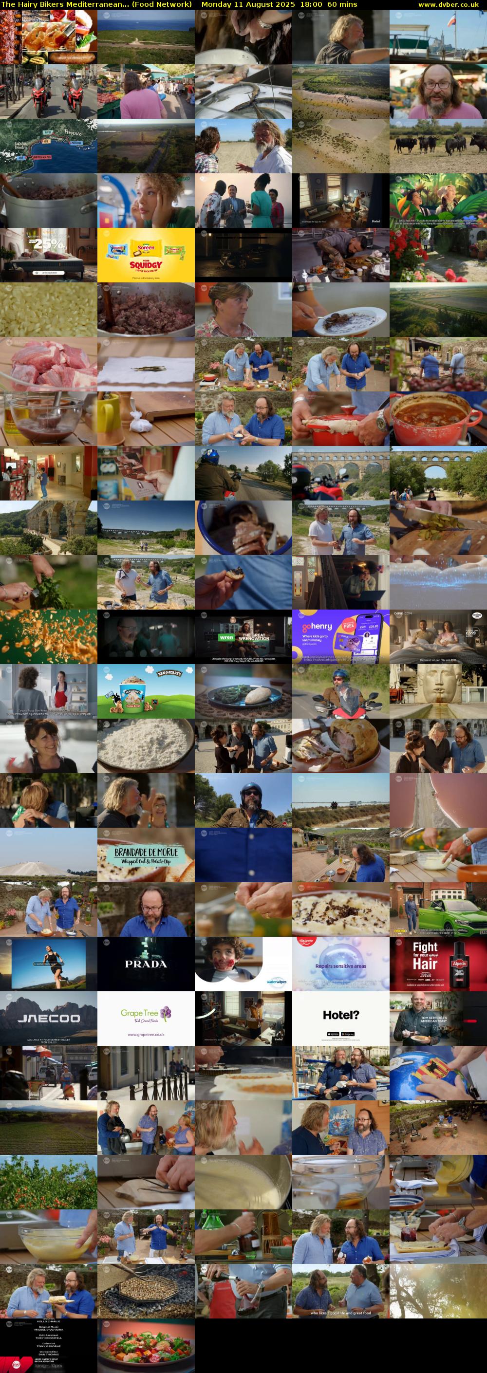 The Hairy Bikers Mediterranean... (Food Network) Monday 11 August 2025 18:00 - 19:00