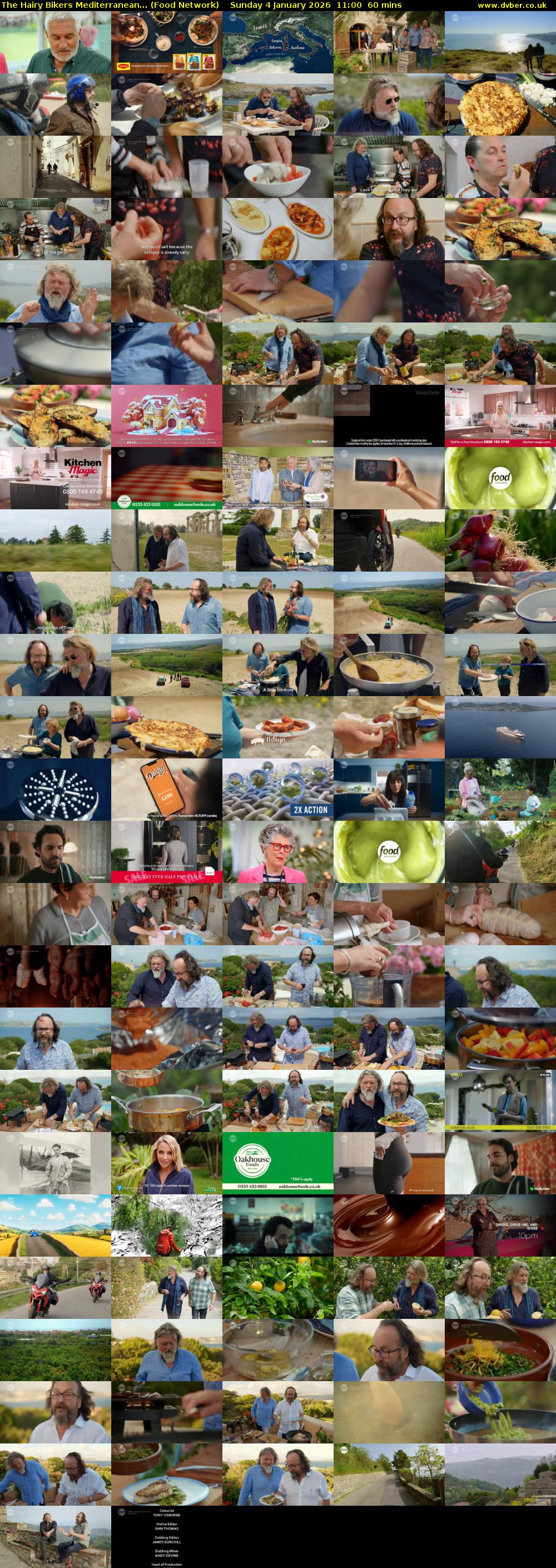 The Hairy Bikers Mediterranean... (Food Network) Sunday 4 January 2026 11:00 - 12:00