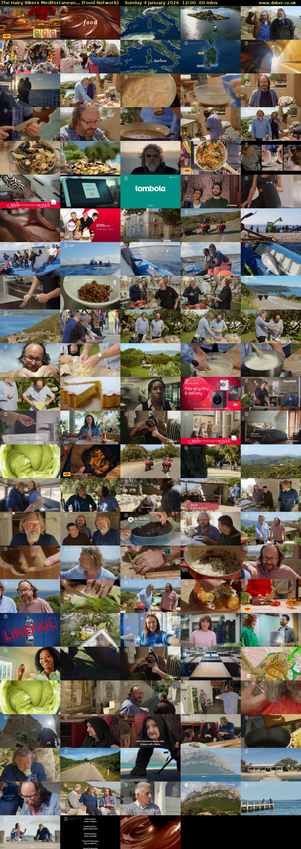 The Hairy Bikers Mediterranean... (Food Network) Sunday 4 January 2026 12:00 - 13:00