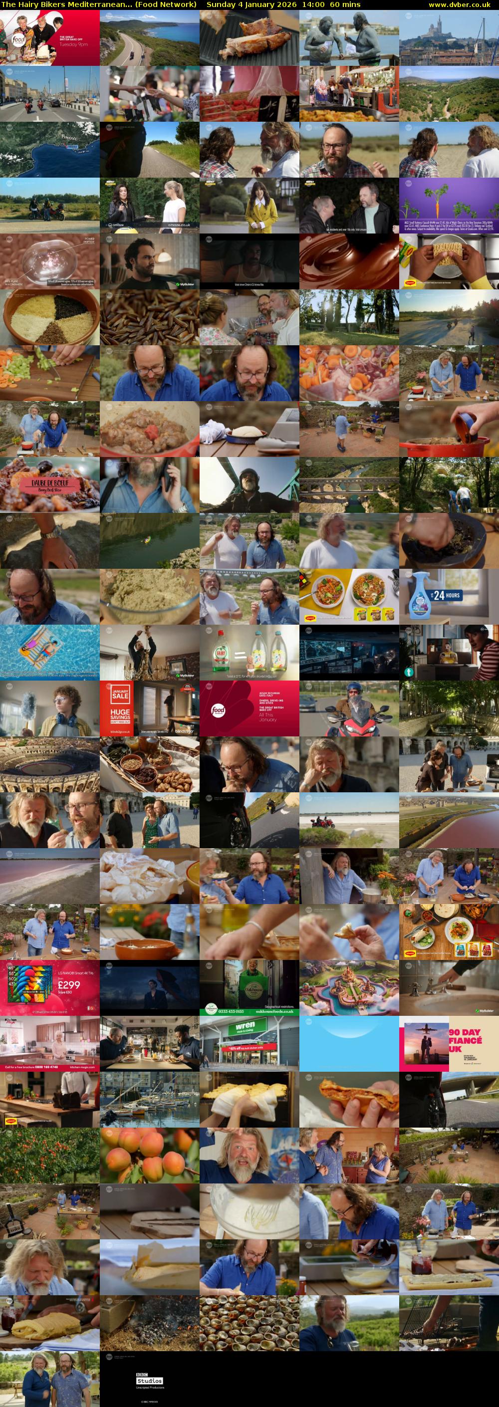 The Hairy Bikers Mediterranean... (Food Network) Sunday 4 January 2026 14:00 - 15:00