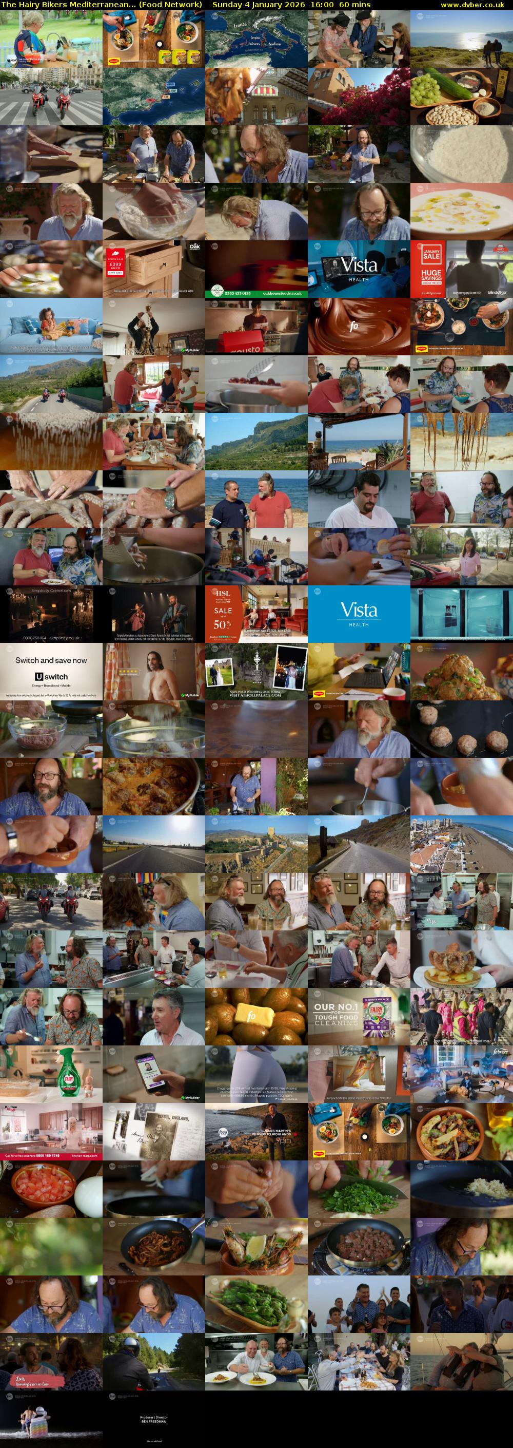 The Hairy Bikers Mediterranean... (Food Network) Sunday 4 January 2026 16:00 - 17:00