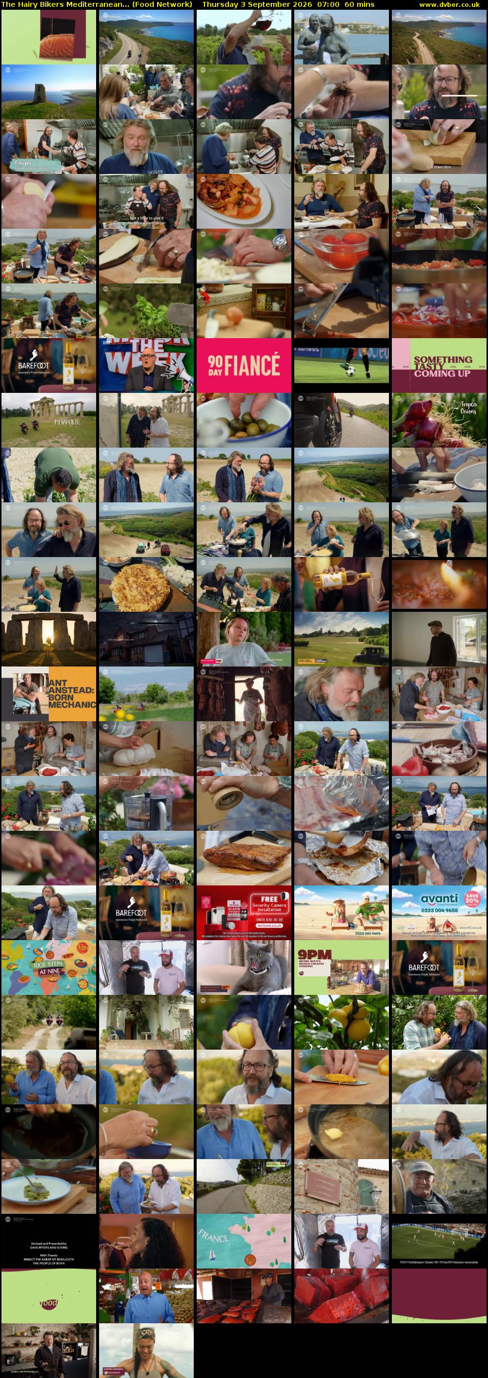 The Hairy Bikers Mediterranean... (Food Network) Thursday 3 September 2026 07:00 - 08:00