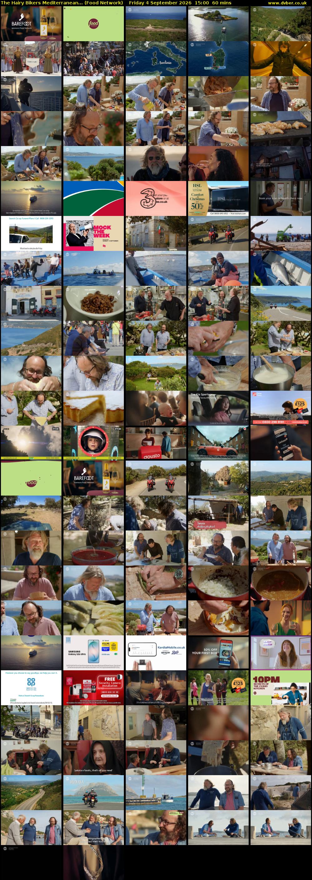 The Hairy Bikers Mediterranean... (Food Network) Friday 4 September 2026 15:00 - 16:00