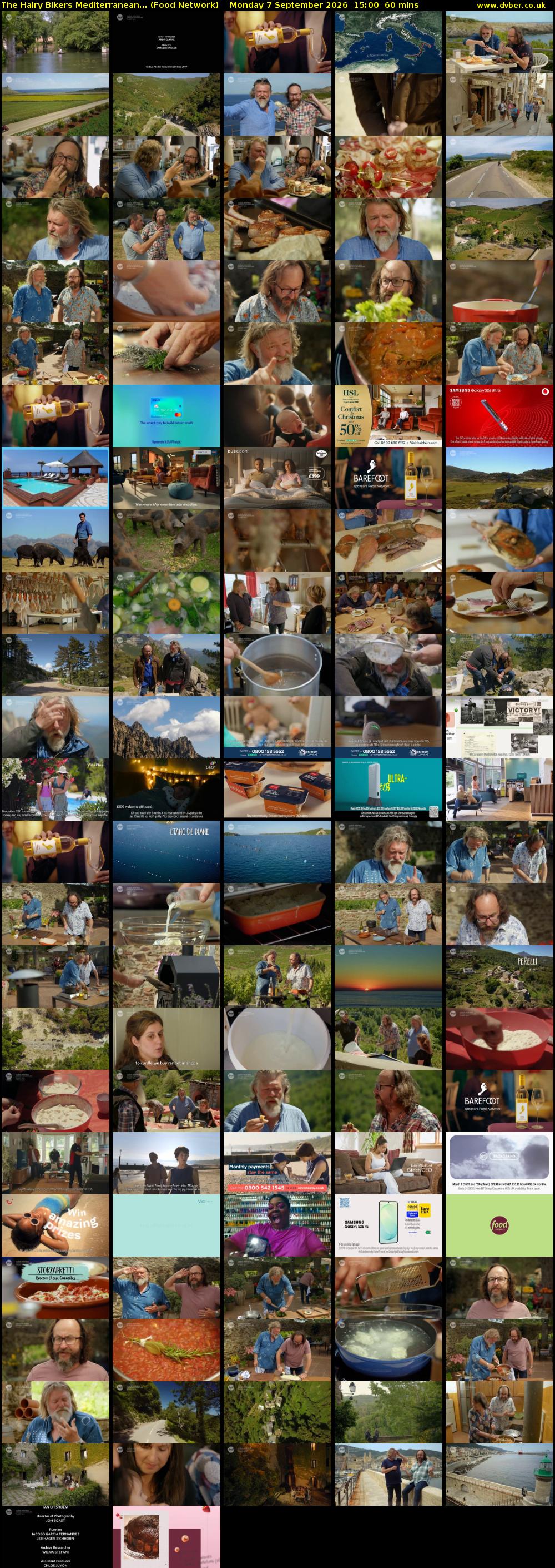 The Hairy Bikers Mediterranean... (Food Network) Monday 7 September 2026 15:00 - 16:00