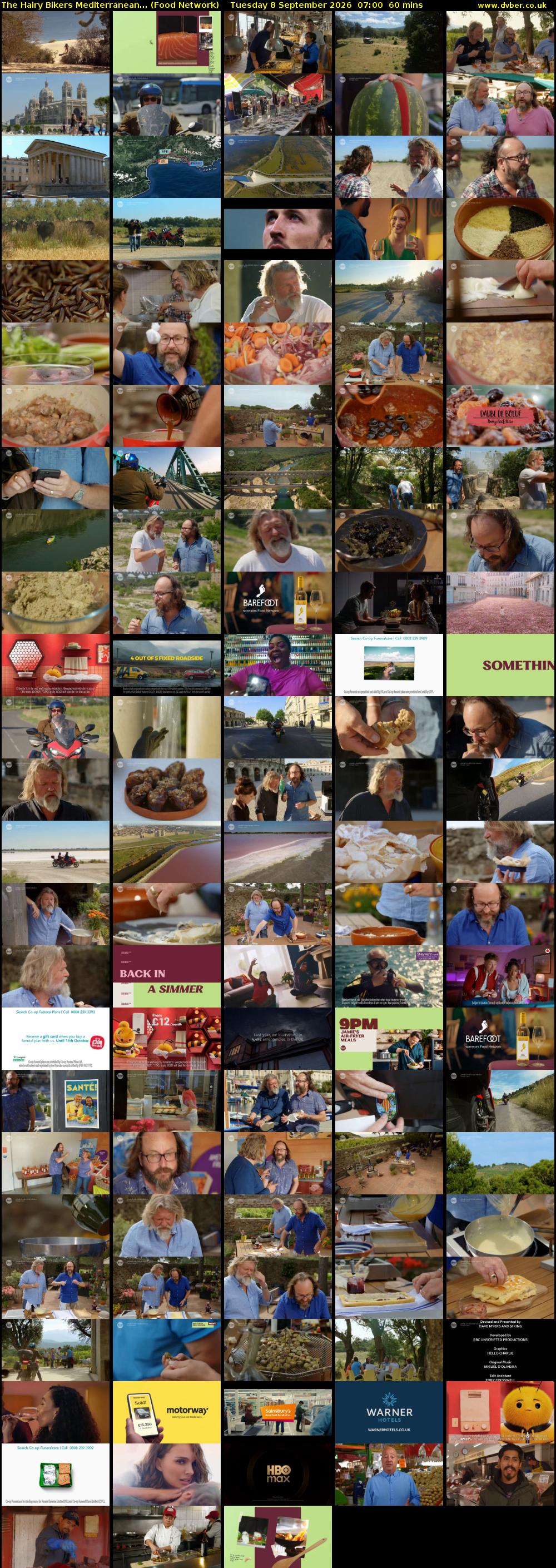 The Hairy Bikers Mediterranean... (Food Network) Tuesday 8 September 2026 07:00 - 08:00