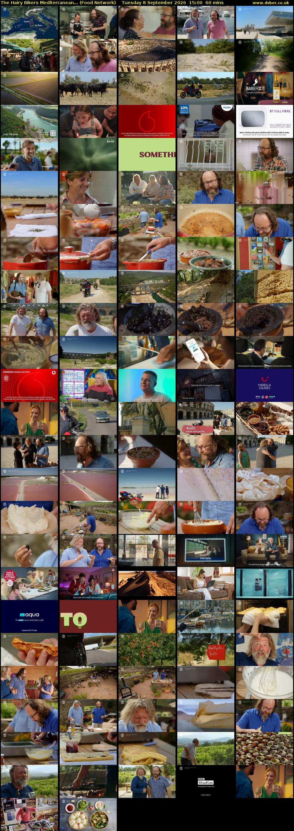 The Hairy Bikers Mediterranean... (Food Network) Tuesday 8 September 2026 15:00 - 16:00