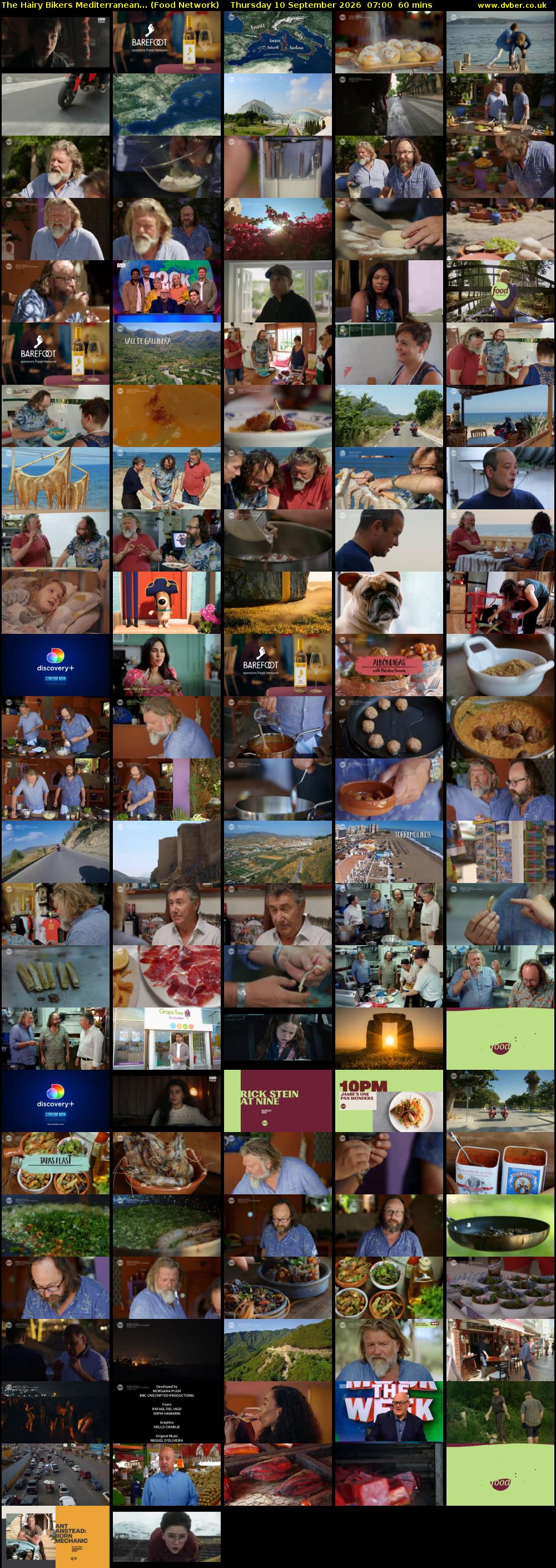 The Hairy Bikers Mediterranean... (Food Network) Thursday 10 September 2026 07:00 - 08:00