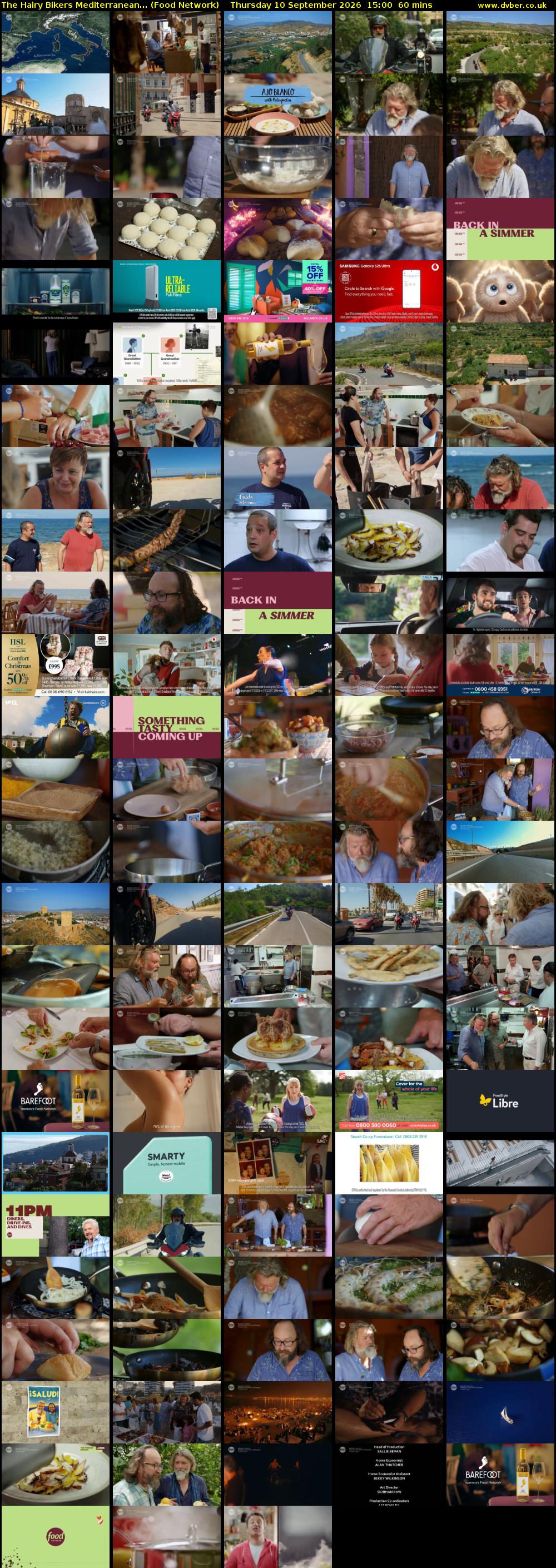 The Hairy Bikers Mediterranean... (Food Network) Thursday 10 September 2026 15:00 - 16:00
