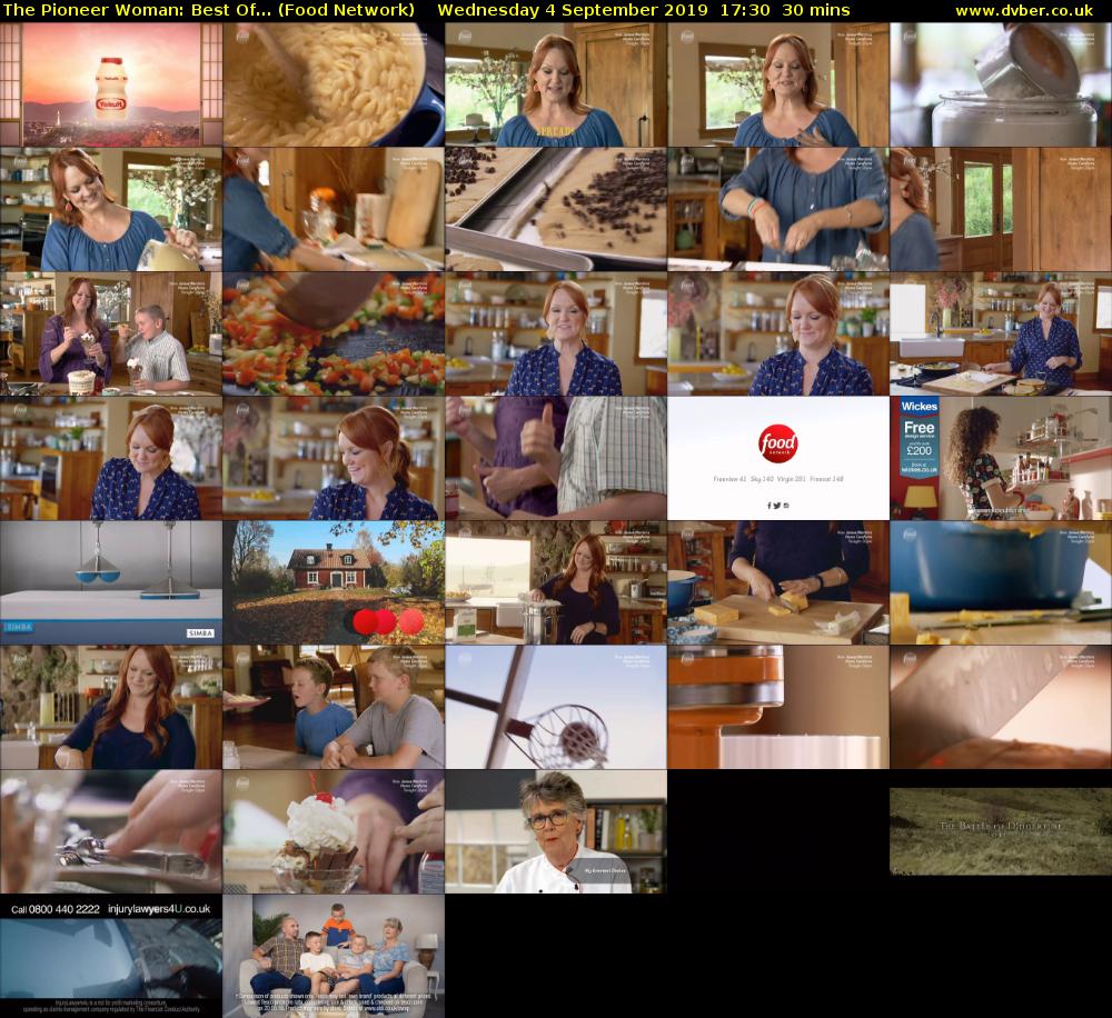The Pioneer Woman: Best Of... (Food Network) Wednesday 4 September 2019 17:30 - 18:00